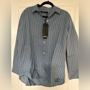 Jenni Kayne Blue Striped Button Down Shirt